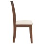 Sillas de comedor con cojines 2 uds madera maciza marrón caucho en Sillas de comedor | Comprar online en Foru.es