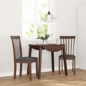 Sillas de comedor con cojines 2 uds madera maciza marrón caucho en Sillas de comedor | Comprar online en Foru.es