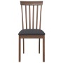 Sillas de comedor con cojines 2 uds madera maciza marrón caucho en Sillas de comedor | Comprar online en Foru.es