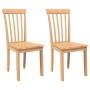 Sillas de comedor  2 uds madera maciza natural caucho en Sillas de comedor | Comprar online en Foru.es