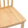 Sillas de comedor  2 uds madera maciza natural caucho en Sillas de comedor | Comprar online en Foru.es