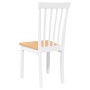 Sillas de comedor 2 unidades madera maciza de caucho blanco en Sillas de comedor | Comprar online en Foru.es