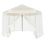 Carpa desplegable hexagonal 6 paredes blanco crema 3,6x3,1m de vidaXL, Carpas y cenadores - Ref: Foro24-42109, Precio: 218,95...