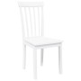Sillas de comedor 2 unidades madera maciza de caucho blanco en Sillas de comedor | Comprar online en Foru.es