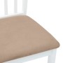 Sillas de comedor con cojines 2uds madera maciza blanco caucho en Sillas de comedor | Comprar online en Foru.es