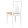 Sillas de comedor 2 unidades madera maciza de caucho blanco en Sillas de comedor | Comprar online en Foru.es