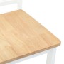 Sillas de comedor 2 unidades madera maciza de caucho blanco en Sillas de comedor | Comprar online en Foru.es