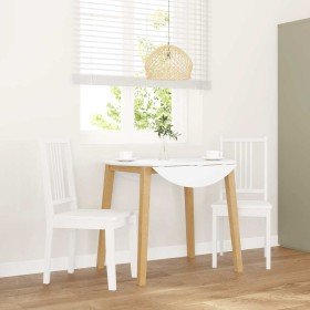Sillas de comedor 2 unidades madera maciza de caucho blanco en Sillas de comedor | Comprar online en Foru.es