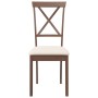 Sillas de comedor con cojines 2 uds madera maciza marrón caucho en Sillas de comedor | Comprar online en Foru.es
