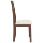 Sillas de comedor con cojines 2 uds madera maciza marrón caucho en Sillas de comedor | Comprar online en Foru.es
