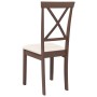 Sillas de comedor con cojines 2 uds madera maciza marrón caucho en Sillas de comedor | Comprar online en Foru.es