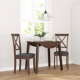 Sillas de comedor con cojines 2 uds madera maciza marrón caucho en Sillas de comedor | Comprar online en Foru.es