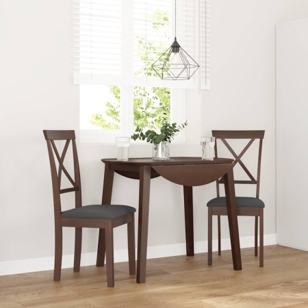 Sillas de comedor con cojines 2 uds madera maciza marrón caucho en Sillas de comedor | Comprar online en Foru.es