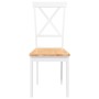 Sillas de comedor 2 unidades madera maciza de caucho blanco en Sillas de comedor | Comprar online en Foru.es