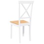 Sillas de comedor 2 unidades madera maciza de caucho blanco en Sillas de comedor | Comprar online en Foru.es