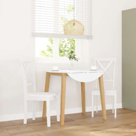 Sillas de comedor 2 unidades madera maciza de caucho blanco en Sillas de comedor | Comprar online en Foru.es