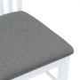 Sillas de comedor con cojines 2uds madera maciza blanco caucho en Sillas de comedor | Comprar online en Foru.es