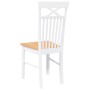 Sillas de comedor 2 unidades madera maciza de caucho blanco en Sillas de comedor | Comprar online en Foru.es