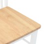 Sillas de comedor 2 unidades madera maciza de caucho blanco en Sillas de comedor | Comprar online en Foru.es