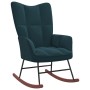 Silla mecedora con reposapiés terciopelo azul de vidaXL, Mecedoras - Ref: Foro24-328160, Precio: 148,09 €, Descuento: %