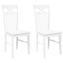 Sillas de comedor 2 unidades madera maciza de caucho blanco en Sillas de comedor | Comprar online en Foru.es