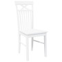 Sillas de comedor 2 unidades madera maciza de caucho blanco en Sillas de comedor | Comprar online en Foru.es