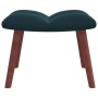 Silla mecedora con reposapiés terciopelo azul de vidaXL, Mecedoras - Ref: Foro24-328160, Precio: 148,09 €, Descuento: %