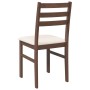 Sillas de comedor con cojines 2 uds madera maciza marrón caucho en Sillas de comedor | Comprar online en Foru.es