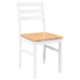 Sillas de comedor 2 unidades madera maciza de caucho blanco en Sillas de comedor | Comprar online en Foru.es