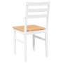 Sillas de comedor 2 unidades madera maciza de caucho blanco en Sillas de comedor | Comprar online en Foru.es