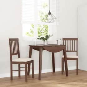 Sillas de comedor con cojines 2 uds madera maciza marrón caucho en Sillas de comedor | Comprar online en Foru.es