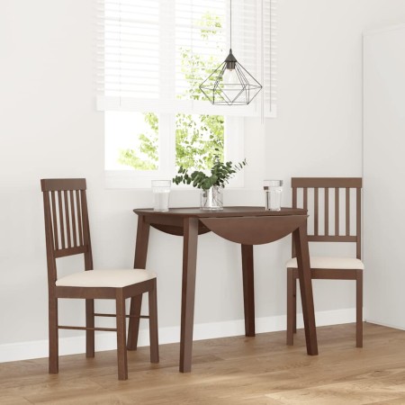Sillas de comedor con cojines 2 uds madera maciza marrón caucho en Sillas de comedor | Comprar online en Foru.es