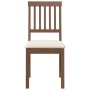 Sillas de comedor con cojines 2 uds madera maciza marrón caucho en Sillas de comedor | Comprar online en Foru.es