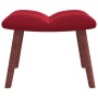 Silla mecedora con reposapiés terciopelo rojo tinto de vidaXL, Mecedoras - Ref: Foro24-328155, Precio: 134,39 €, Descuento: %