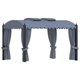 Cenador con cortinas acero gris antracita 3x4 m de vidaXL, Carpas y cenadores - Ref: Foro24-48056, Precio: 821,41 €, Descuent...
