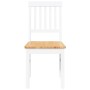 Sillas de comedor 2 unidades madera maciza de caucho blanco en Sillas de comedor | Comprar online en Foru.es