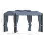 Cenador con cortinas acero gris antracita 3x4 m de vidaXL, Carpas y cenadores - Ref: Foro24-48056, Precio: 806,49 €, Descuent...
