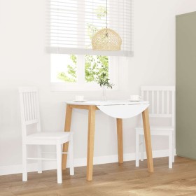 Sillas de comedor 2 unidades madera maciza de caucho blanco en Sillas de comedor | Comprar online en Foru.es