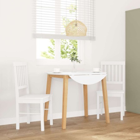 Sillas de comedor 2 unidades madera maciza de caucho blanco en Sillas de comedor | Comprar online en Foru.es