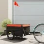 Remolque para bicicleta hierro negro y naranja 45 kg de vidaXL, Remolques para bicicletas - Ref: Foro24-94082, Precio: 80,26 ...