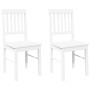 Sillas de comedor 2 unidades madera maciza de caucho blanco en Sillas de comedor | Comprar online en Foru.es