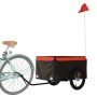 Remolque para bicicleta hierro negro y naranja 45 kg de vidaXL, Remolques para bicicletas - Ref: Foro24-94082, Precio: 81,11 ...