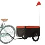 Remolque para bicicleta hierro negro y naranja 45 kg de vidaXL, Remolques para bicicletas - Ref: Foro24-94082, Precio: 80,26 ...