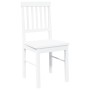 Sillas de comedor 2 unidades madera maciza de caucho blanco en Sillas de comedor | Comprar online en Foru.es