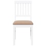 Sillas de comedor con cojines 2uds madera maciza blanco caucho en Sillas de comedor | Comprar online en Foru.es