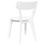 Sillas de comedor 2 unidades madera maciza de caucho blanco en Sillas de comedor | Comprar online en Foru.es