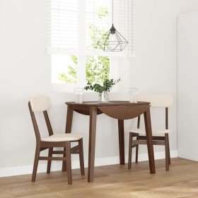 Sillas de comedor con cojines 2 uds madera maciza marrón caucho en Sillas de comedor | Comprar online en Foru.es