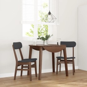 Sillas de comedor con cojines 2 uds madera maciza marrón caucho en Sillas de comedor | Comprar online en Foru.es
