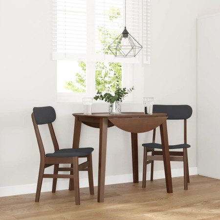 Sillas de comedor con cojines 2 uds madera maciza marrón caucho en Sillas de comedor | Comprar online en Foru.es