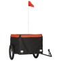Remolque para bicicleta hierro negro y naranja 45 kg de vidaXL, Remolques para bicicletas - Ref: Foro24-94089, Precio: 94,94 ...